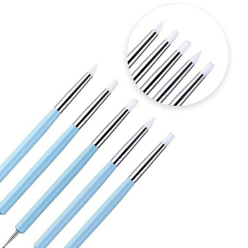 9Pcs Double Head Modelling Ball Sticks Clay Shaping Silicone Pen Nail Art TooI7