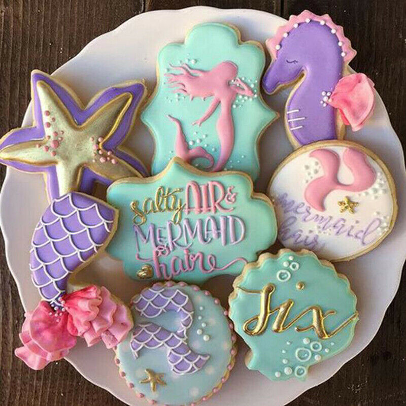 3Pcs Seahorse Starfish Seashells Cookie Cutter Mold DIY Biscuit Mold Baki.l8