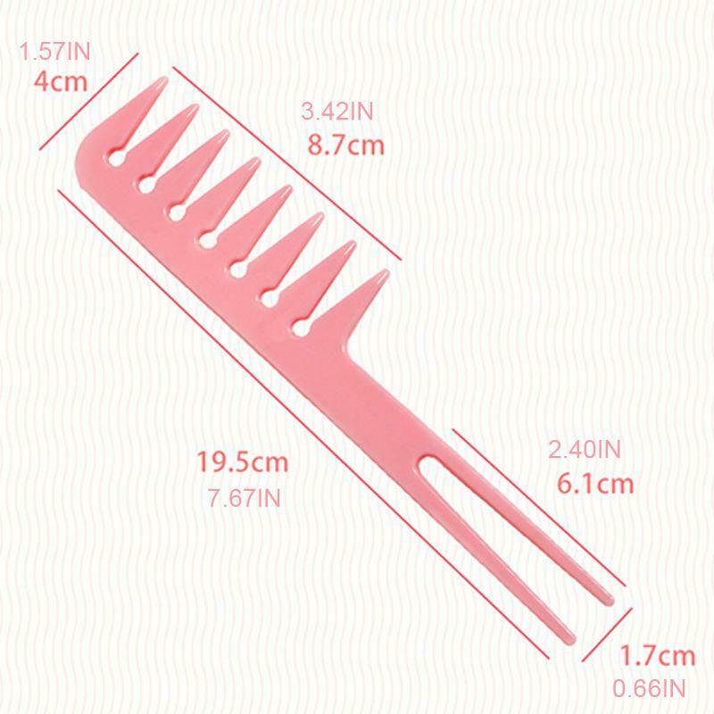 Wide Teeth Hairbrush Fork Comb Men Beard Hairdressing Brush Styling Tool