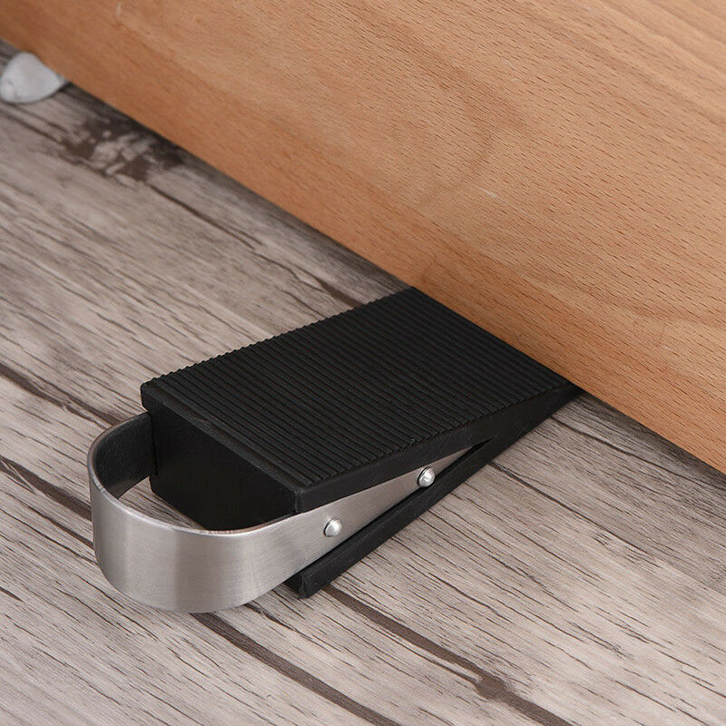 New Rubber Stainless Steel Doorstops Door Stopper Door Wedge Home Office