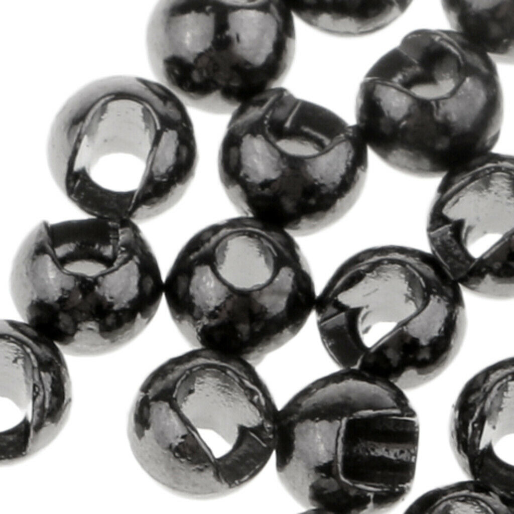 100 Packs 2.8mm Slotted Tungsten Beads Anti-rust Stable Fly Tying Materials