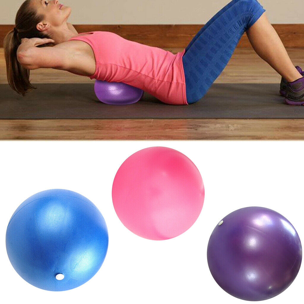 3 Pieces 25cm Yoga Ball PVC Core Exercise Home Workout Equipment Accessories