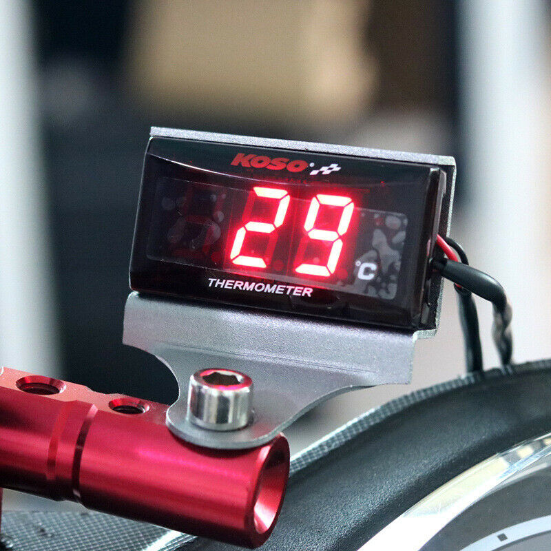 Motorcycle LCD Digital Thermometer Meter Instrument LED Water Temperature Gauge