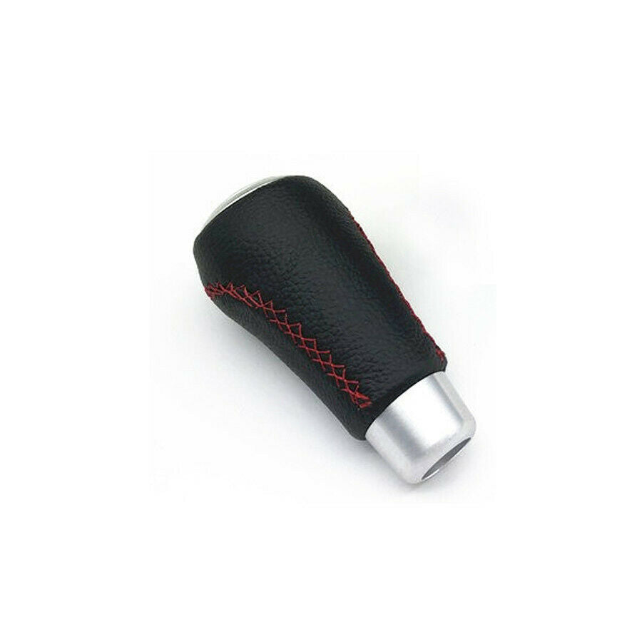 5 Speed Manual Gear Stick Shift Knob Handle Black & Red Line Leather Universal