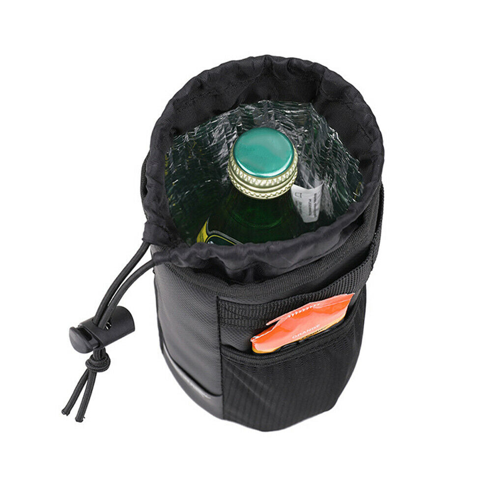 Bike Bicycle Water Bottle Handlebar Cup Holder Bag Stem Insulated Bag Accessory