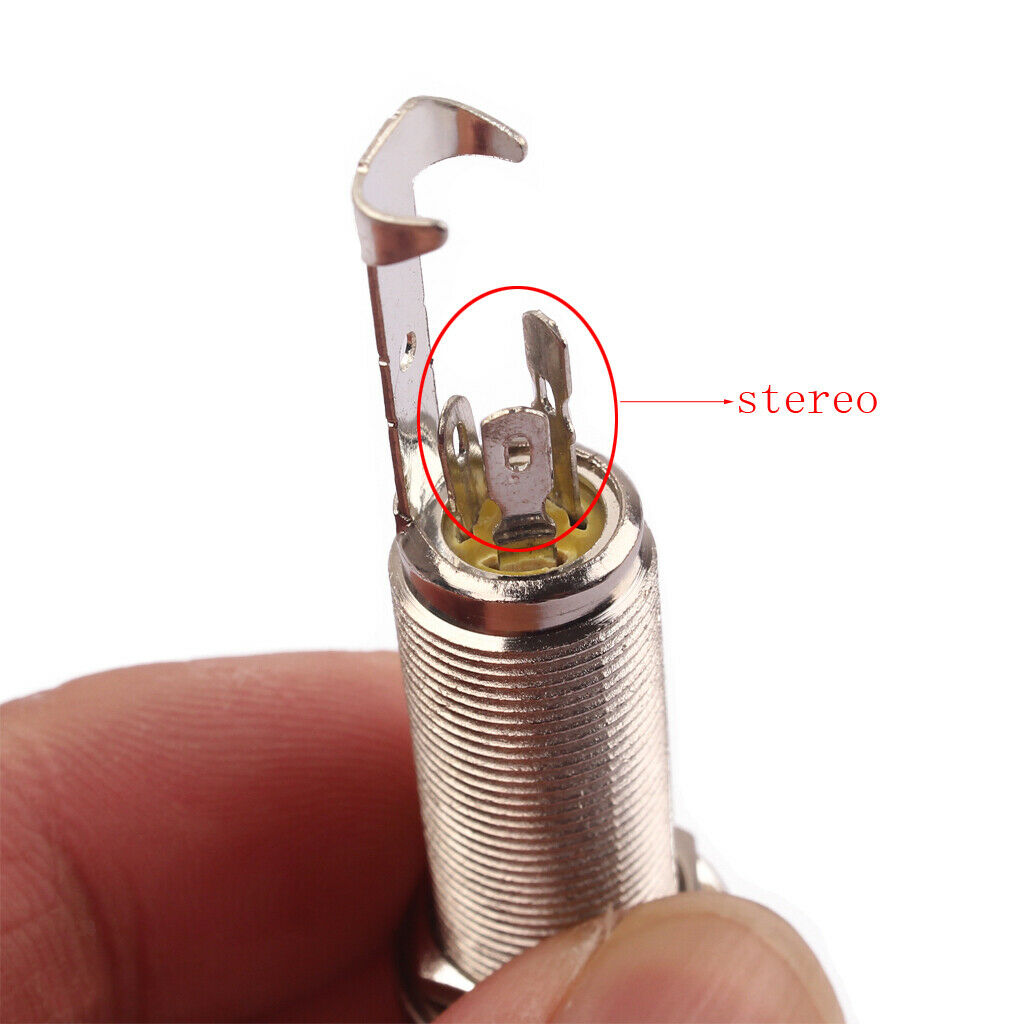 6.35mm 1/4'' Endpin Stereo   Output Socket Plug for Guitar Bass Mandolin
