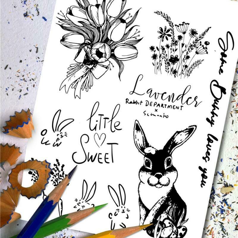 Bunny Flower Silicone Clear Seal Stamp DIY Scrapbooking Embossing Photo Album
