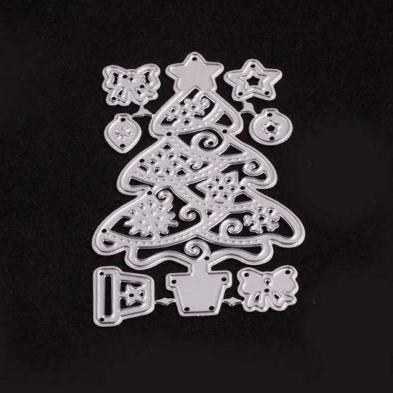 Metal Cutting Christmas Tree Dies Stencil Scrapbook Album Paper Card Template