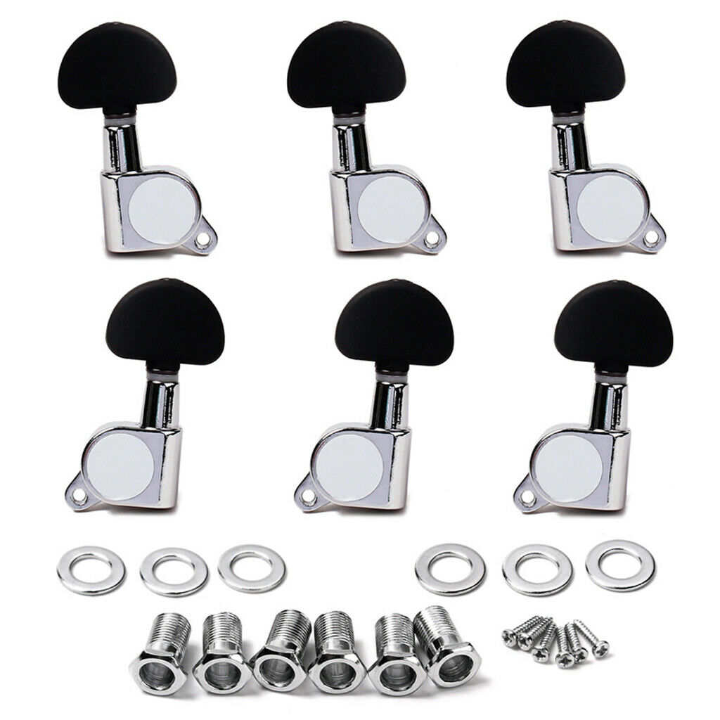 Set of 6 tuning heads for acoustic / electric guitars in