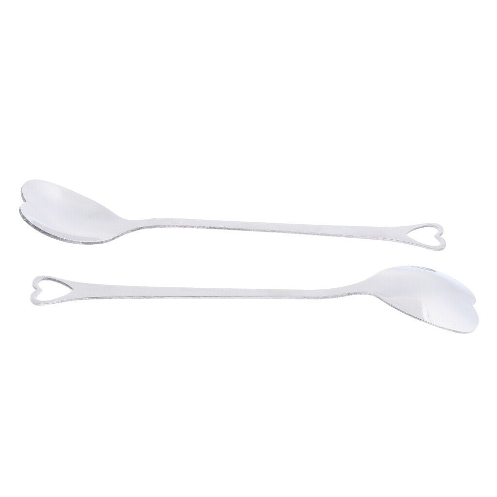 Set of 2 Food-Grade Stainless Steel Creative Coffee Spoons Tea Dessert Spoons