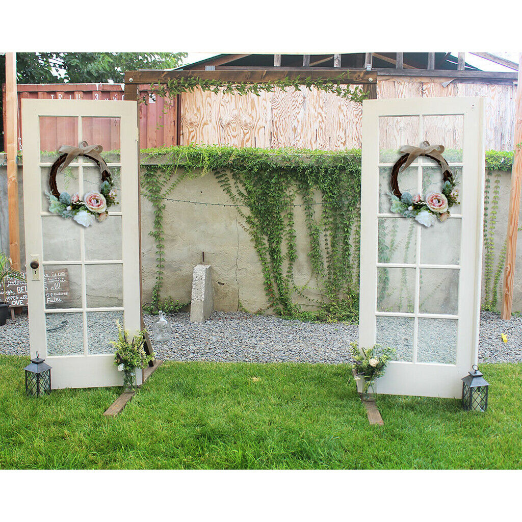 Romantic Wedding Floral Wreath Deco Wreath Door Wreath With Rattan And Roses