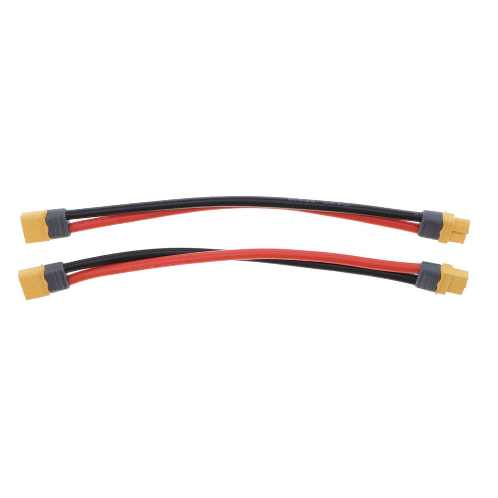 2 Packs RC Battery 10AWG XT60 Plug Male Female Silicon Extension Cable