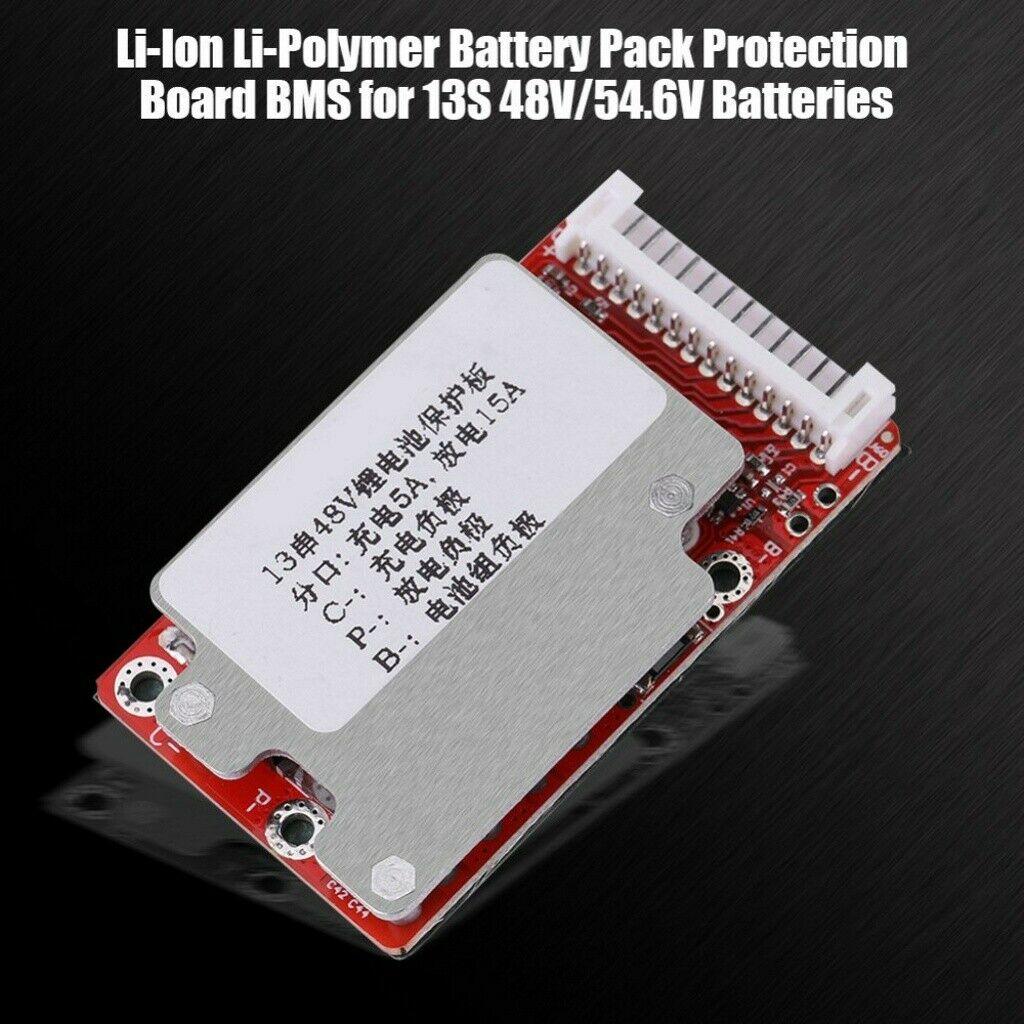 Li-Ion Li-Polymer Battery Pack Protection Board BMS for 13S 48V/54.6V Batteries