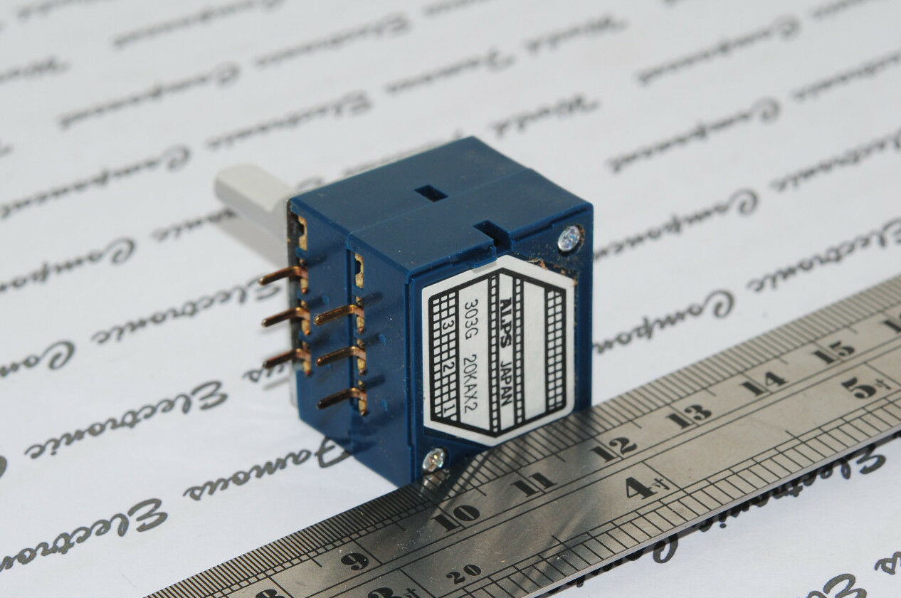 1pcs - ALPS RK27 50KA 50K (Log A) Dual Potentiometer Half Shaft - JAPAN RK27112