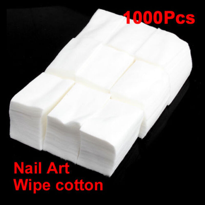 1000Pcs Nail Art Manicure Polish Remover Cleaner Wipe Lint Hot Cotton Pads Paper