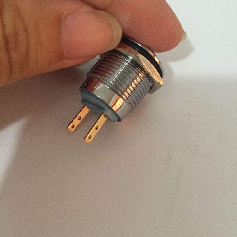 DC 12V 16mm Thread Stainless Steel Green LED Signal Indicator Light Pilot Lamp