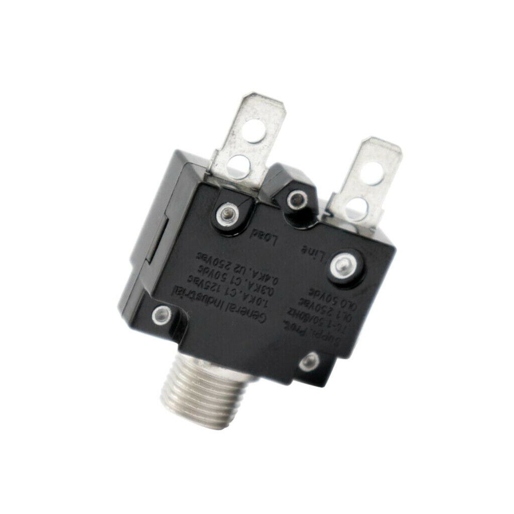 2x 15A/30A Push Button Reset Circuit Breaker, DC 50V AC 125/250V Thermal