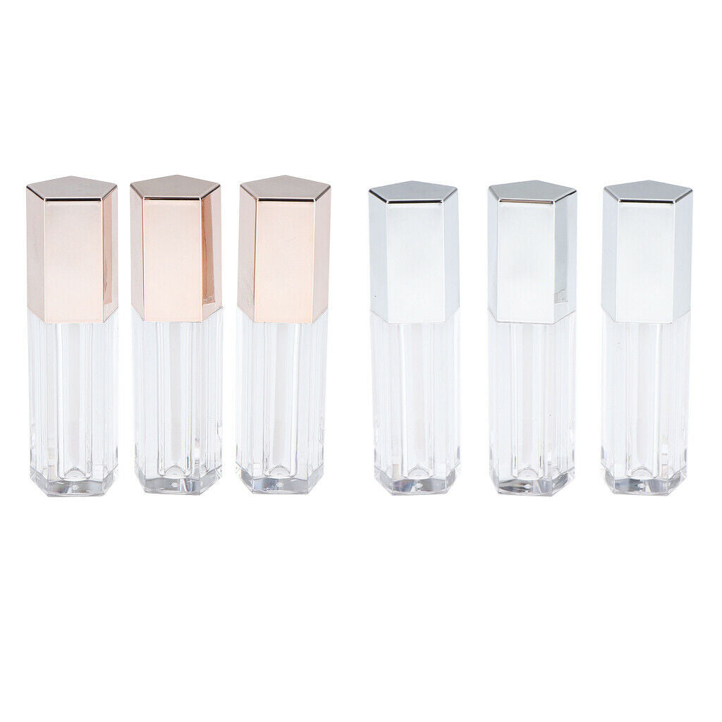 6pcs 5ml Empty Lip Gloss Oil Tubes Lipstick Travel Refillable Bottles Vials