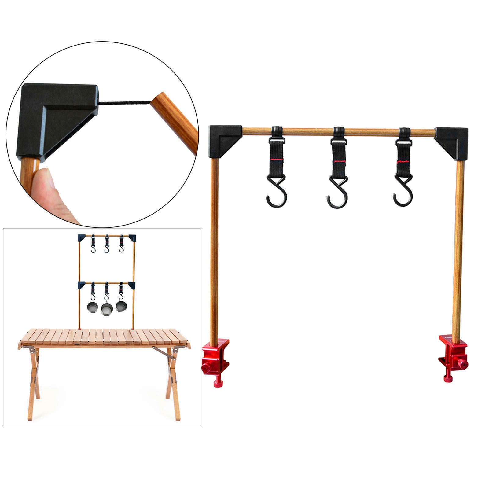 Camping Hanging Storage Rack Storage Shelf Cookware Organizer Hanger Stand