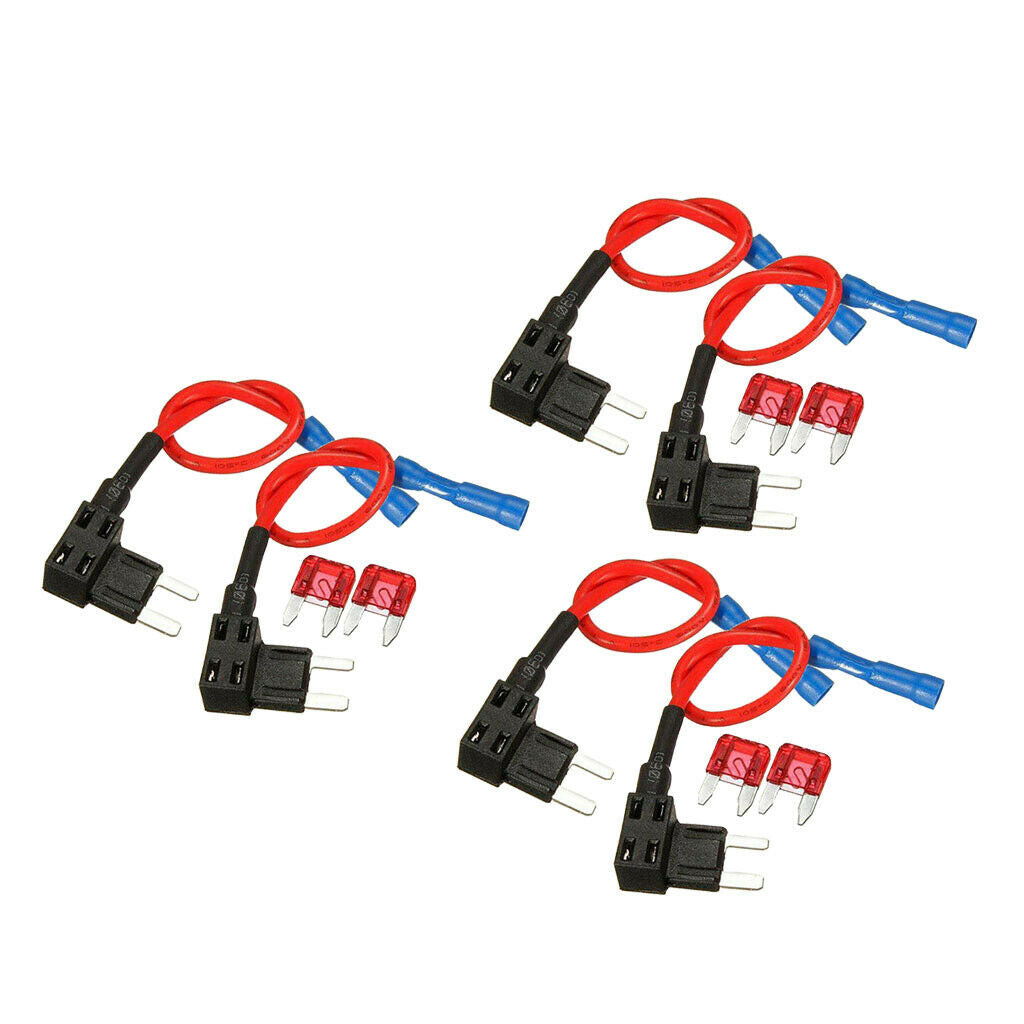 6x Circuit Fuse Tap ATS Mini Adapter Double Circuit with  Blade Fuse for Car