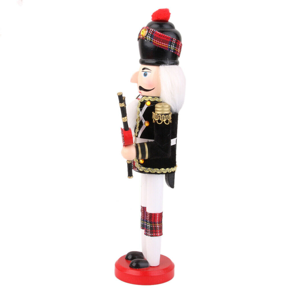Wooden solider Bagpipes Soldier Home Table Ornament Kids Christmas Gift