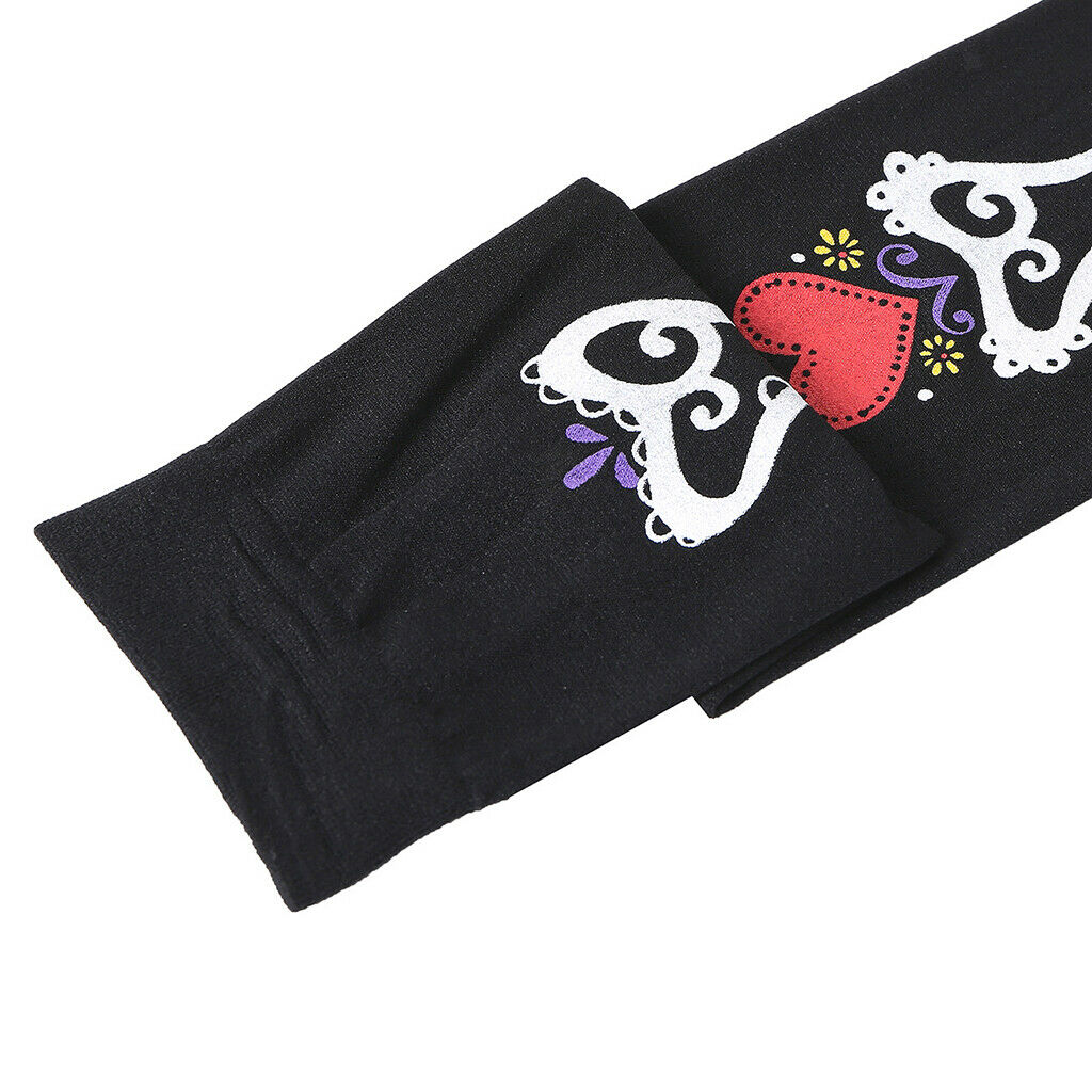 Lady Skeleton Heart Over Knee Sock Long Stockings High Thigh Sock  Long Sock