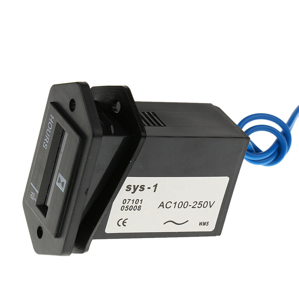 AC 100-250V 6-Digit Digital Hour Meter Sealed Counter Gauge For Car Truck