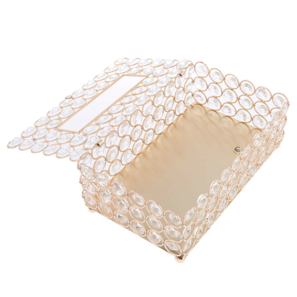Crystal Tissue Paper Holder Bathroom Countertop Elegant For office Cafe