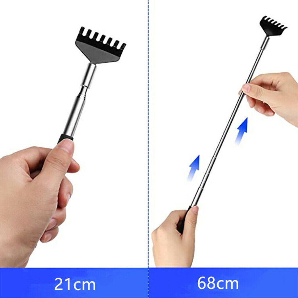 2 Pack Extendable Back Scratcher Telescoping Stainless Steel Massager Home