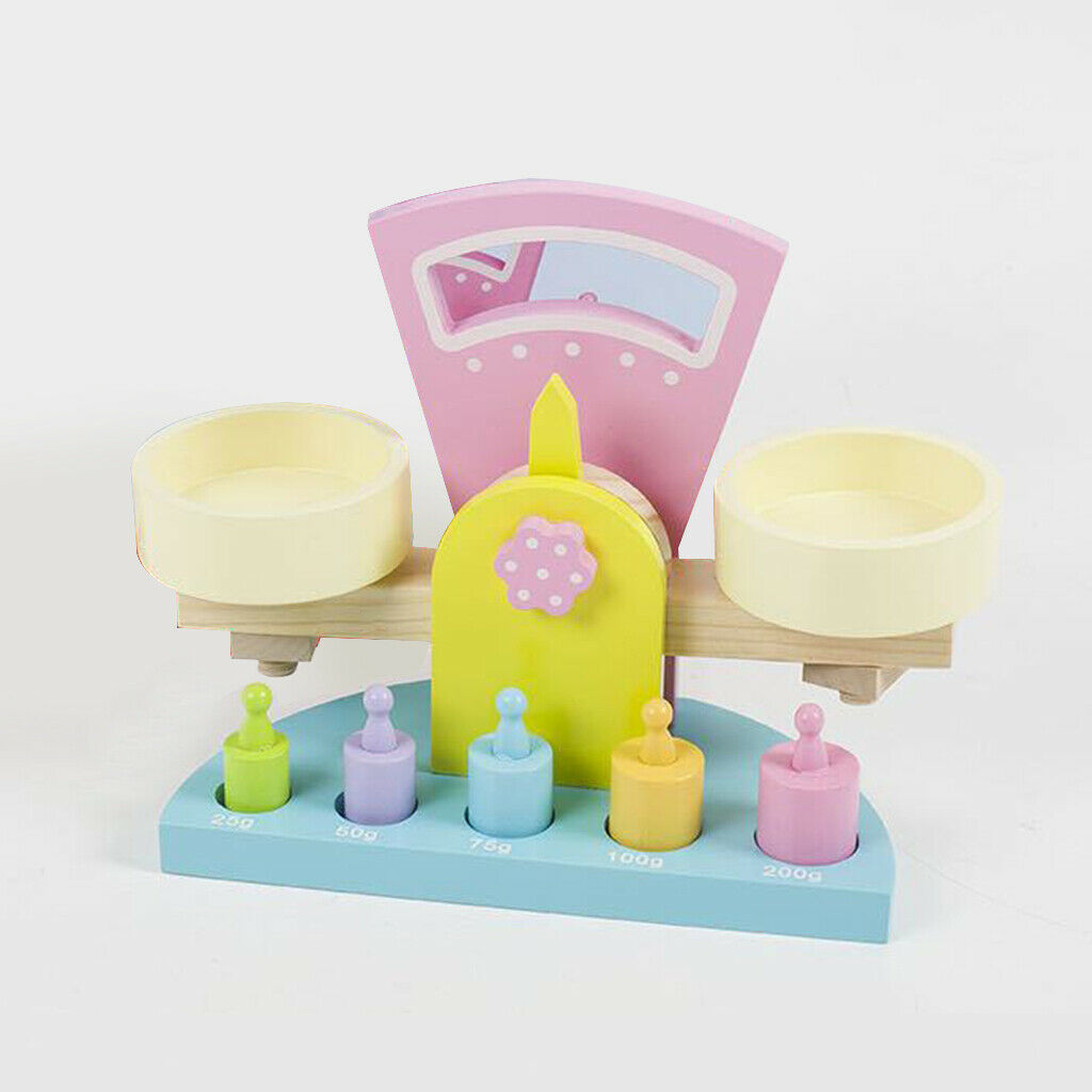 Wooden Balance Scale Kids Toddler Educational Toys Early Learning Toys