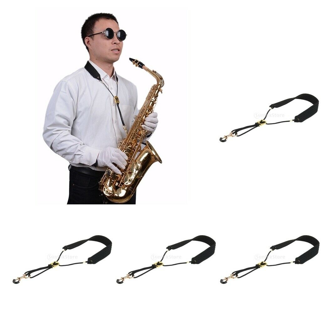 4x Adjustable Sax Neck Strap Alto Tenor Soprano Sax Parts Players Gift