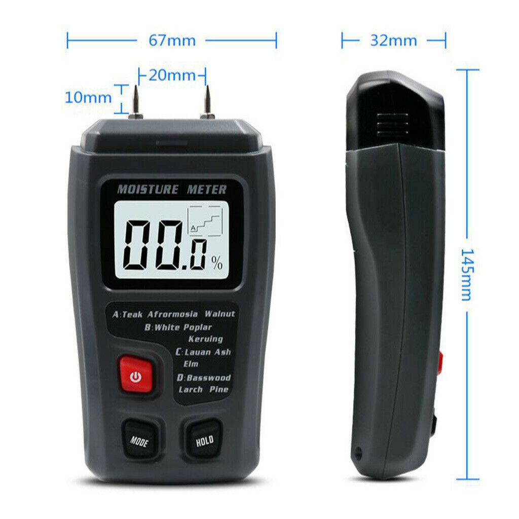 Wood Moisture Meter - Digital Logs Moisture Meter Damp Meter/ 0-99.9% Wood