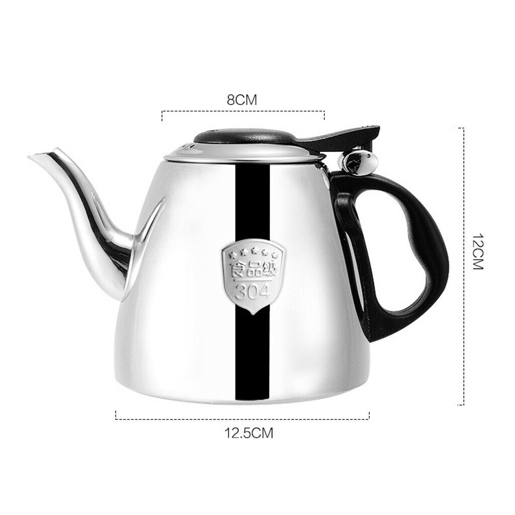 New Stainless Steel Teapot Coffee Pot Water Kettle 1.2L Catering Restaurant