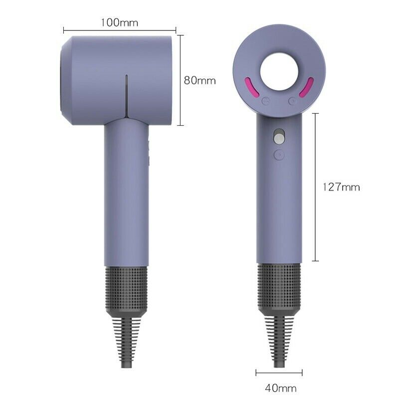 Purple Soft Silicone Protective Cover for Dyson Supersonic Hair Dryer,360 FullA3