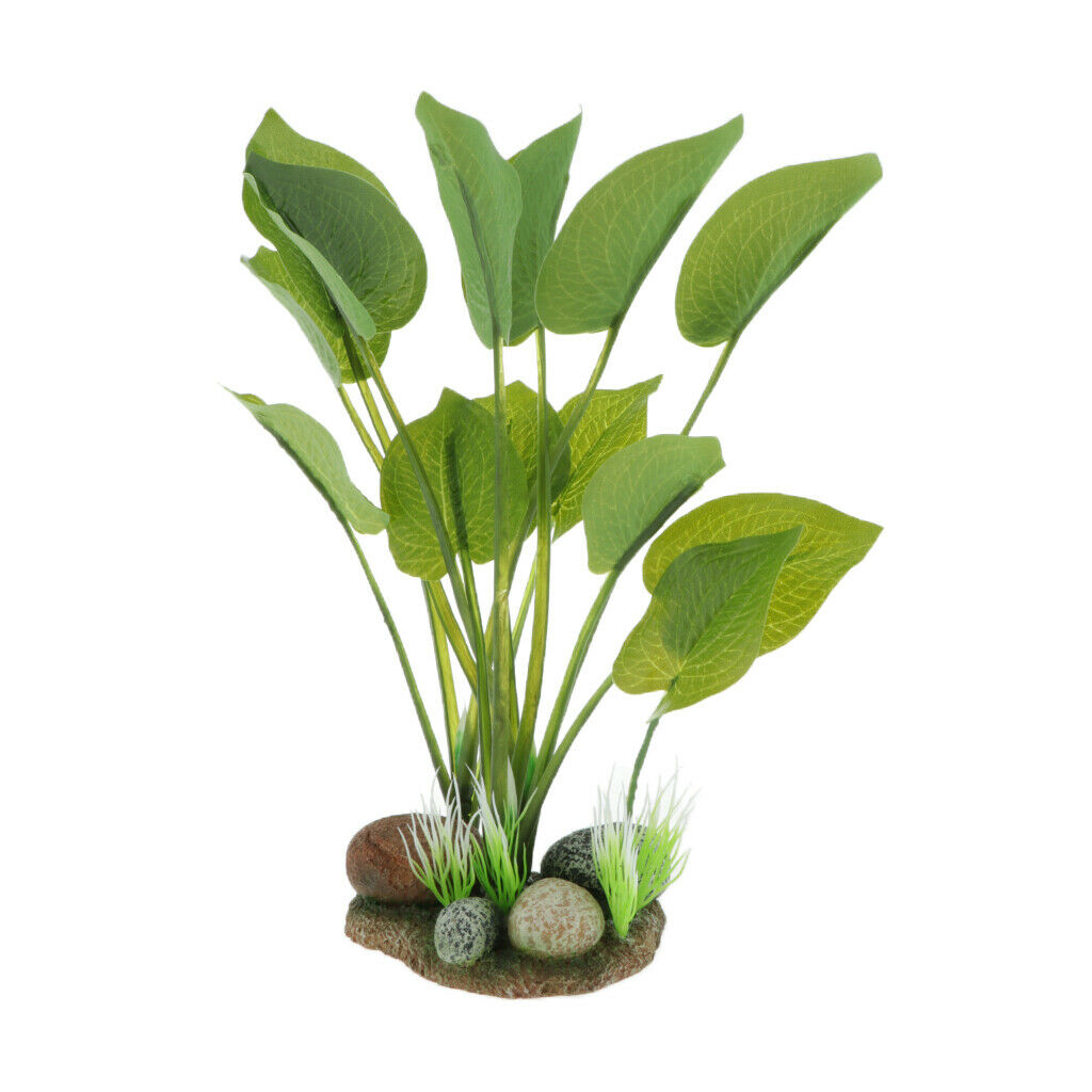 4pcs Reptile Plastic Plants Decorative Water Grass For Reptile Terrarium