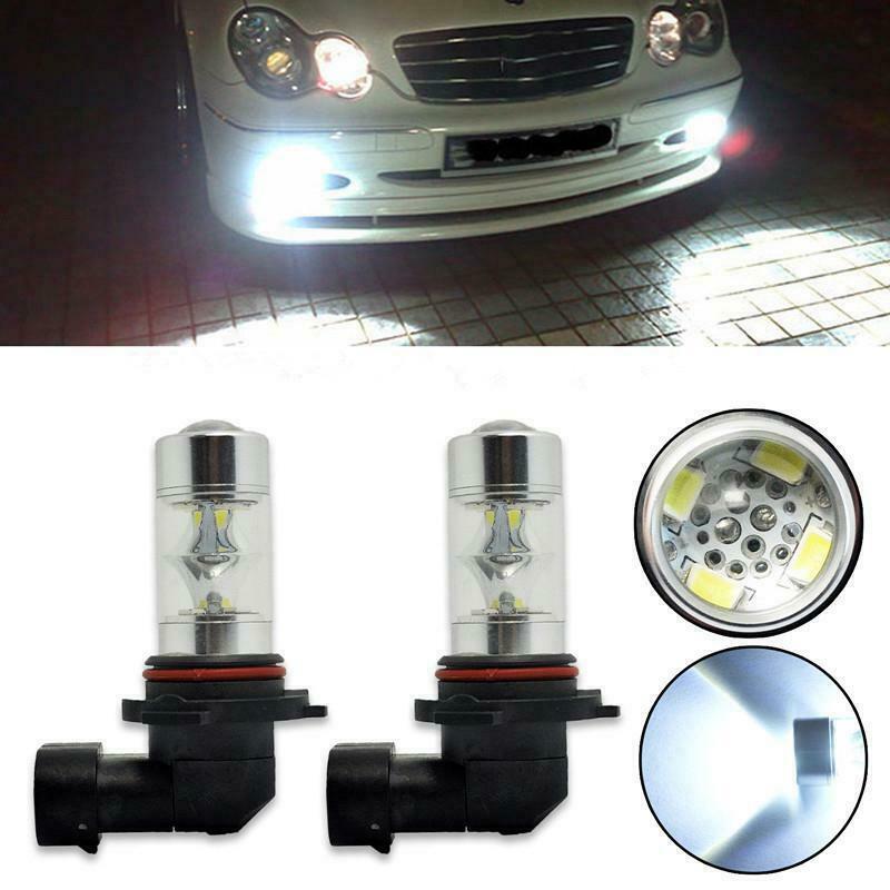2pcs White H11 60W LED Bulbs High Power Fog Night Lights Running Driving DRL