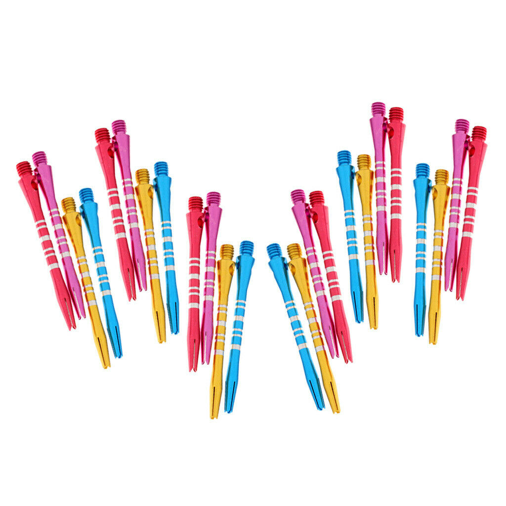 24 Pcs 52mm Thread 4.5mm Premium Alloy Re-Grooved Dart Stems Shafts -