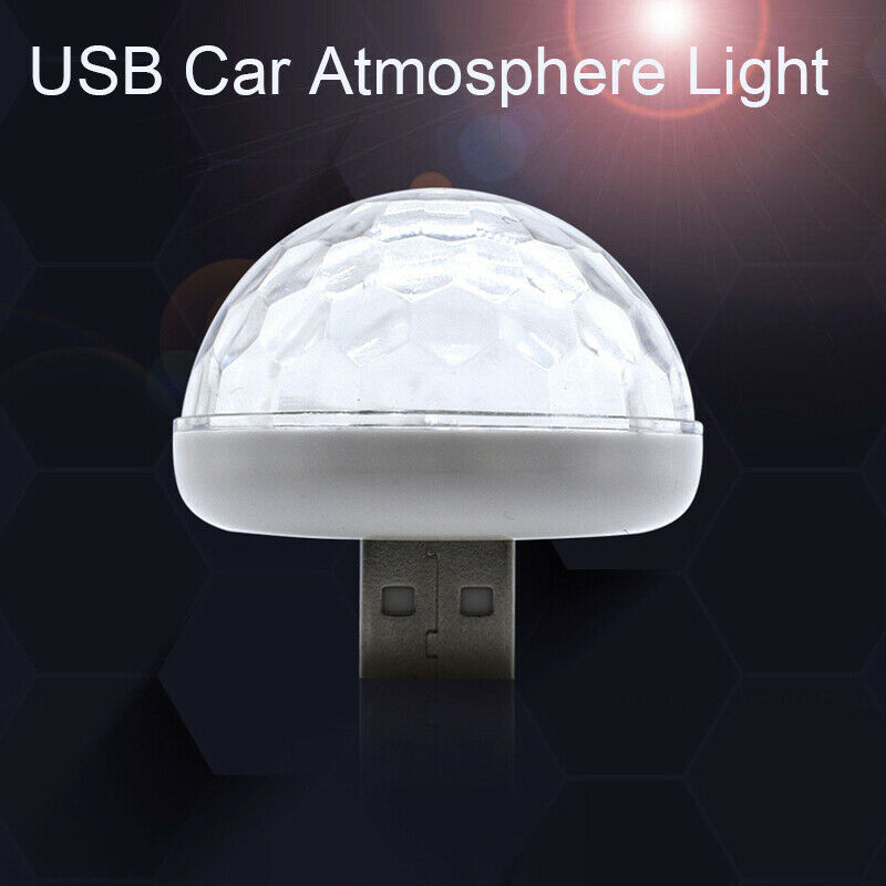 USB Colorful Atmosphere Lights Car Interior Neon LED RGB Lamp Mini Ambient Decor