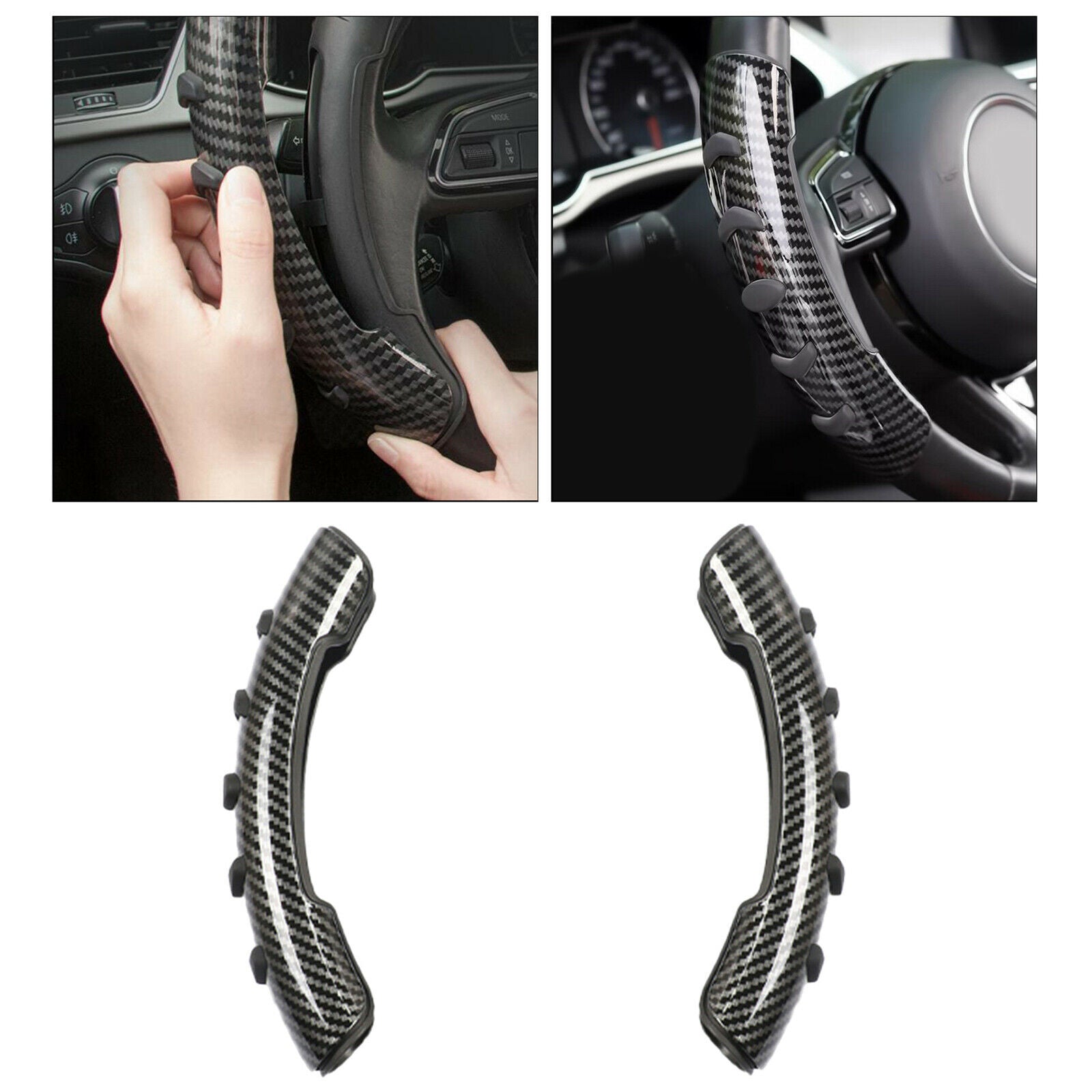 ABS Stylish Car Steering Wheel Cover for Most Vehicles carbon fiber grain