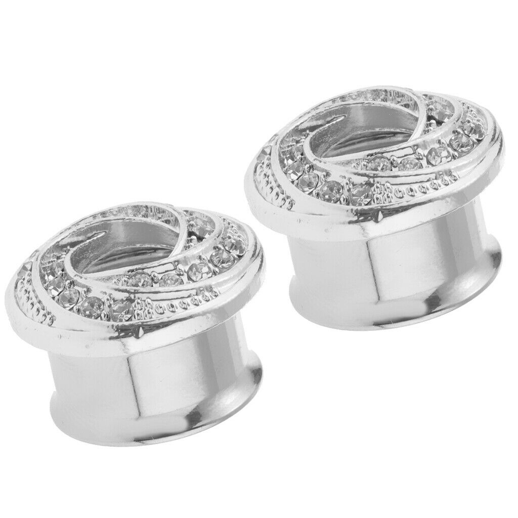 2PCS Stainless Piercing Round Ear Expanders Ear Piercing Tunnels  Jewelry  16mm