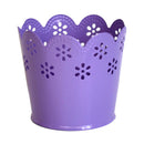Multi-function Hollow Flower Pencil Holder Metal Desktop Organizer Barrels