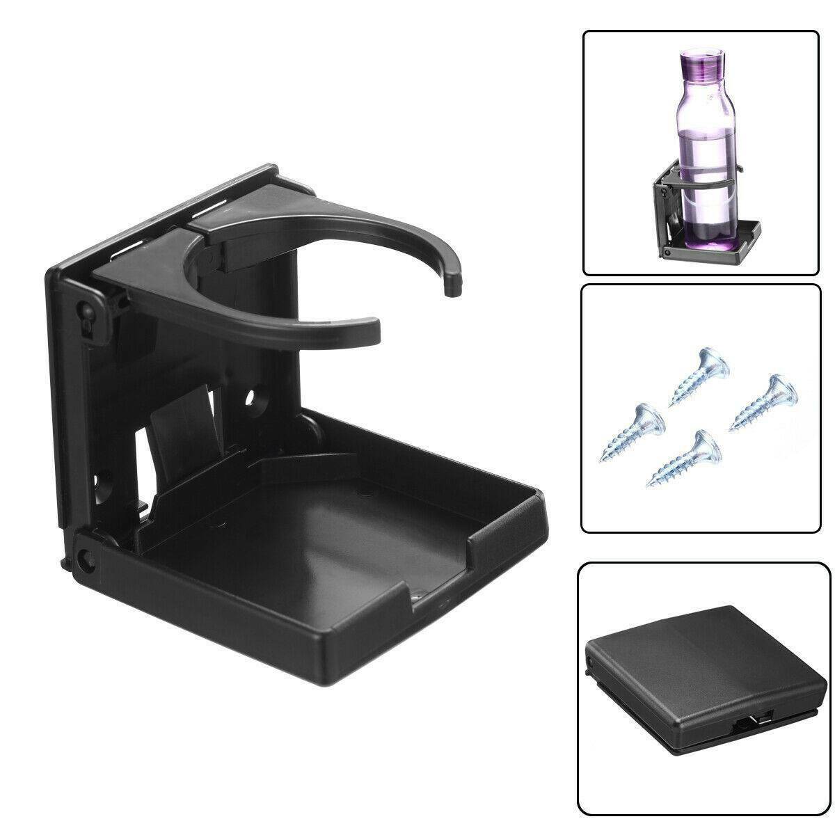 Black Universal Adjustable Folding Cup Drink Holder Car Truck Boat Camper RV
