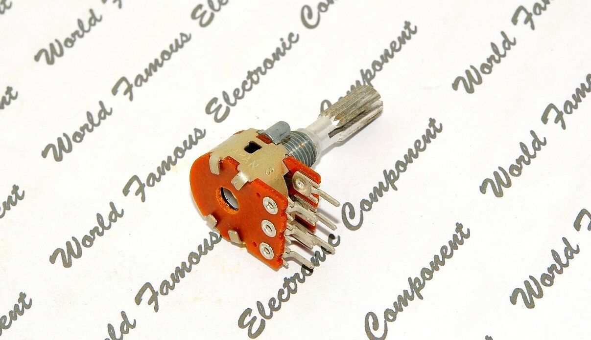 1pcs-ALPS 706F 250KB (250K typeB) Dual Step Carbon Potentiometer knurled - JAPAN