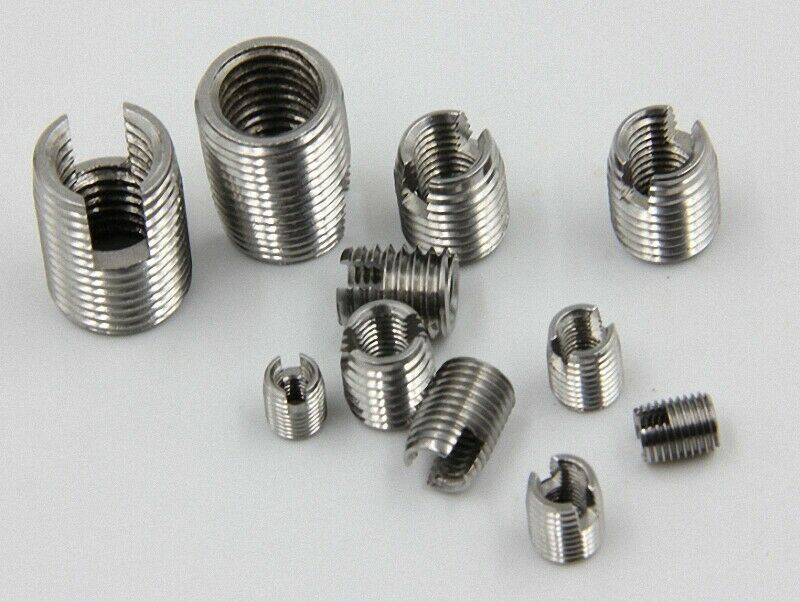M18 x 2.5mm Stainless Steel Solid Insert Thread Repairing Metal Threads 2Pcs[M1]