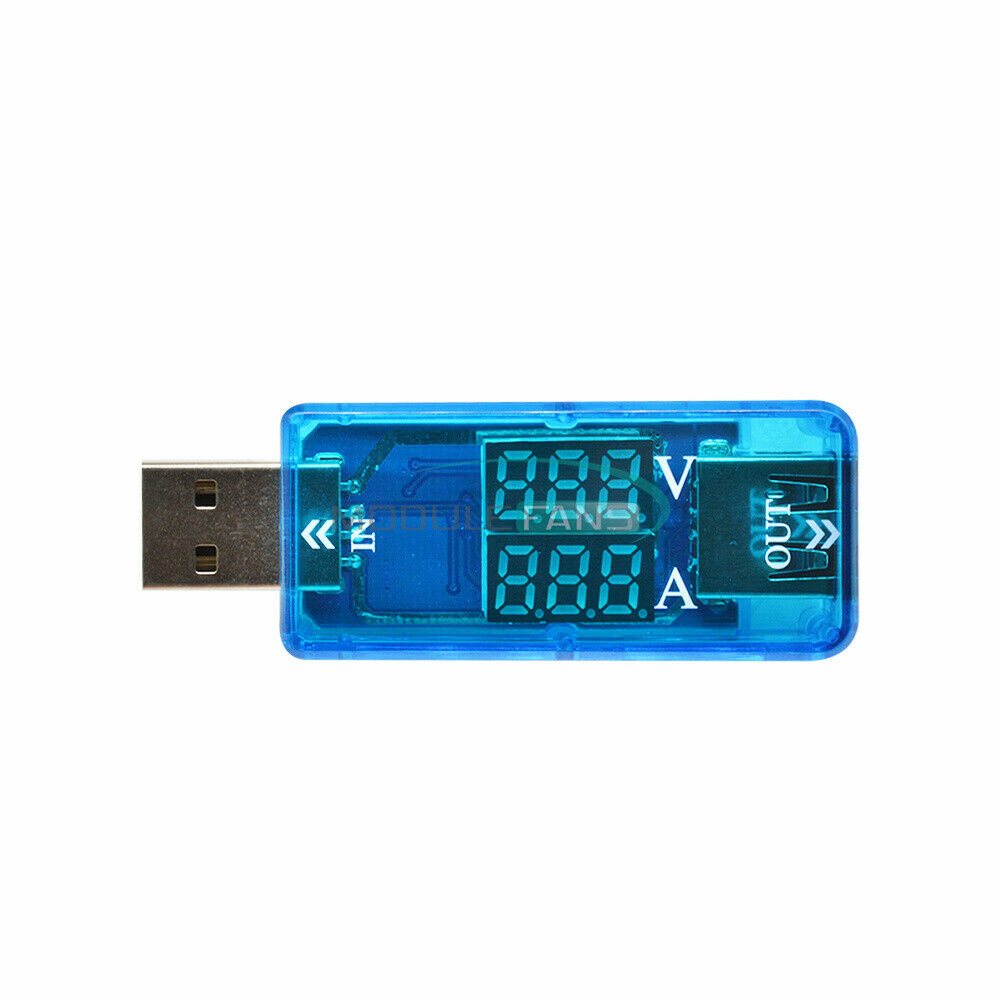 3-digit USB Current Voltage Meter Dual LED 5V Voltmeter Ammeter Power Detector