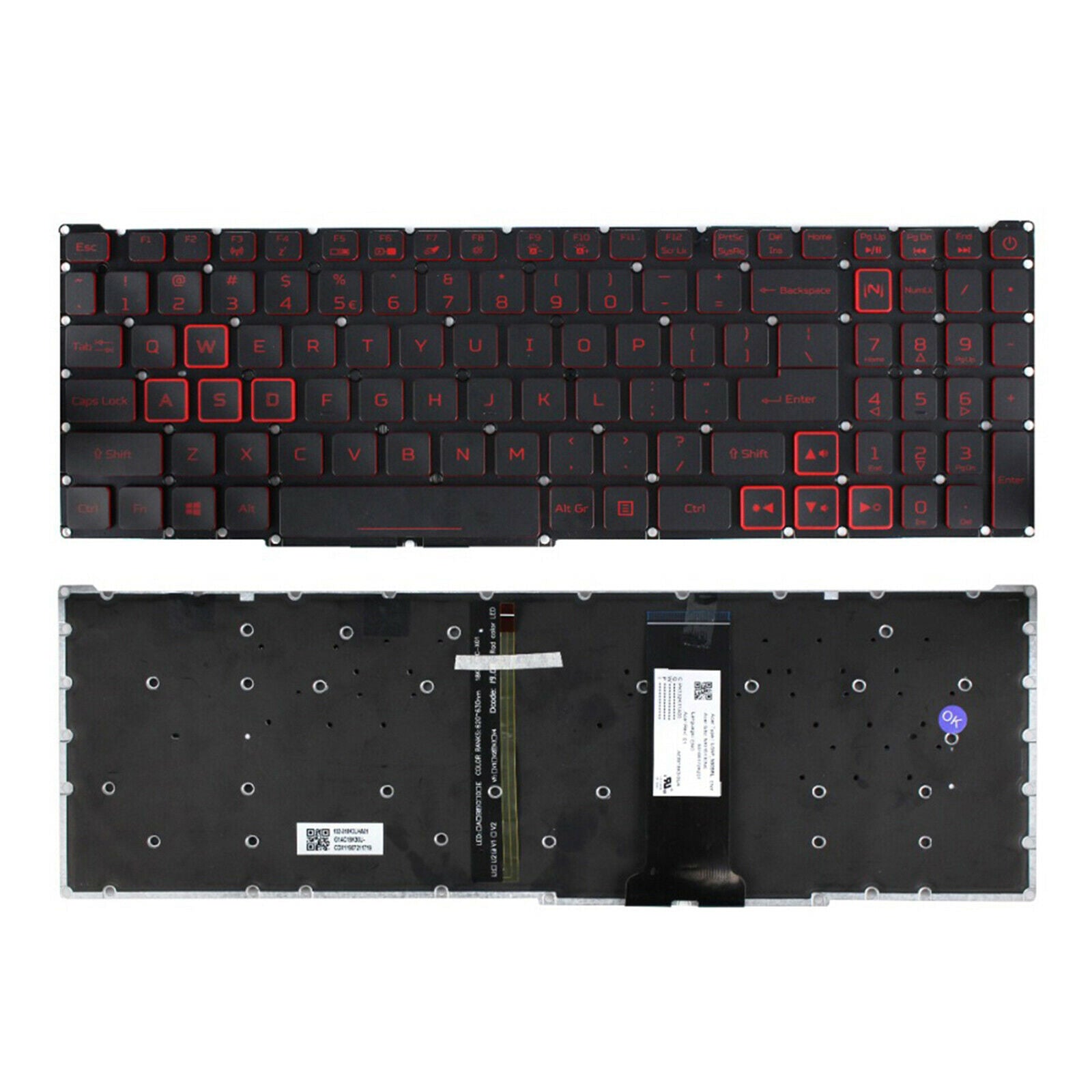 US Keyboard with Backlit LG5P PC Parts for Nitro 5 AN515 54 Series Laptops
