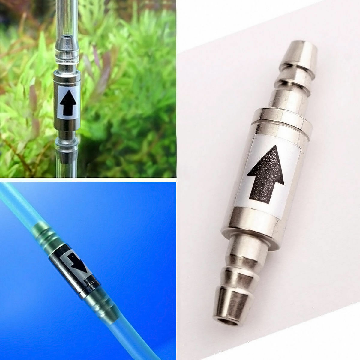 New One Way Stainless Steel Check Valve For Aquarium Co2 System Air Pumpã€New Lt