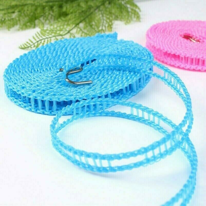 2xClotheslines Hanging Rope Windbreak Non-slip Clothes Dryer Portable Trip NR9