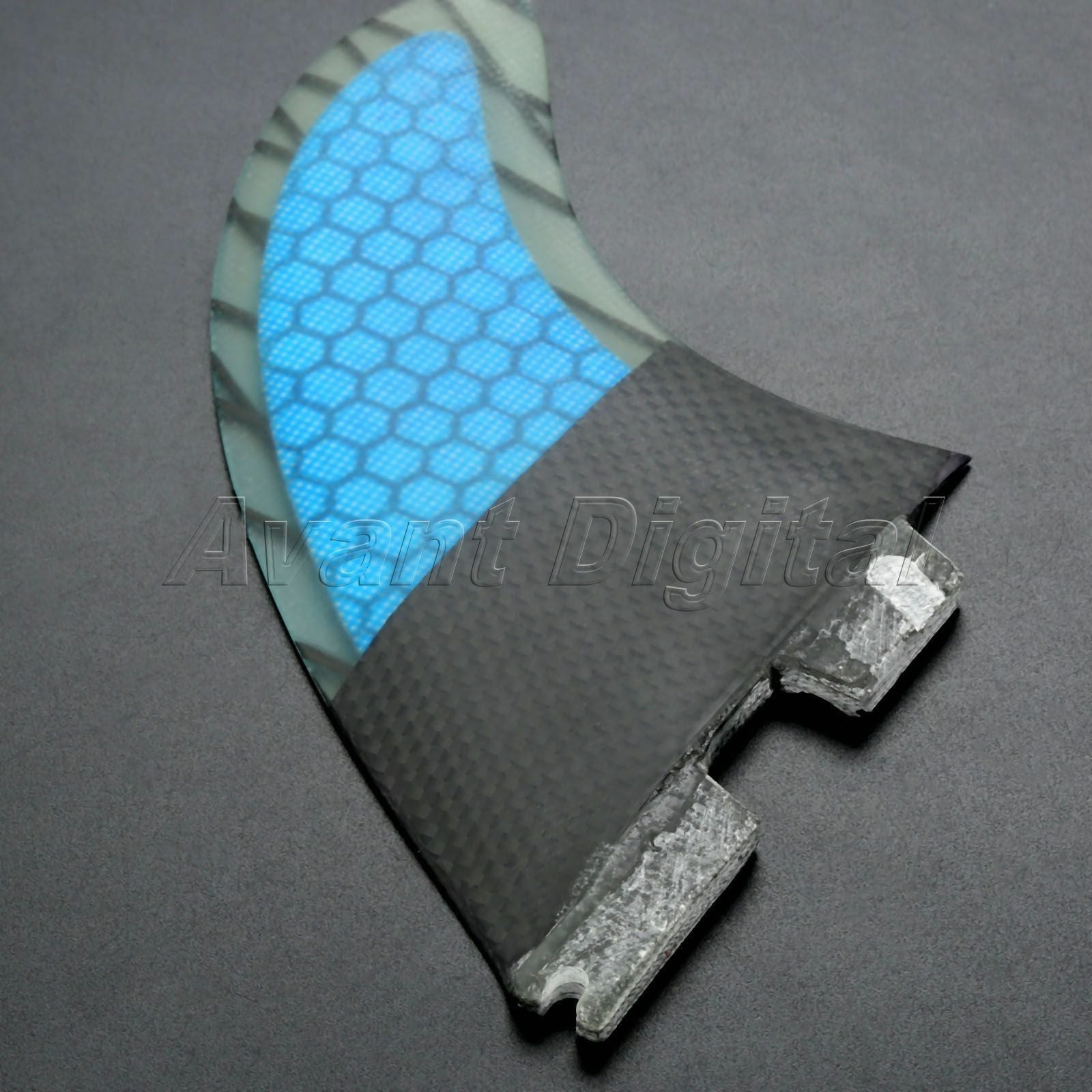 Surfboard Fins Tri Set L/G7 For FCS II Sporting Upright Template With Flat Foil