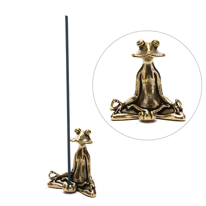 1PC Retro Ornament Incense Burner Frog Statue Animal Accessories Sculpture H Kt
